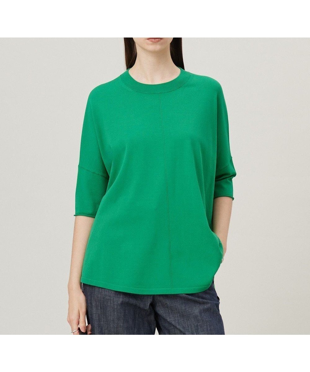 【アイシービー/iCB】の【人気のため新色追加・接触冷感・UVカット・洗える】 VIS/NYハイゲージ プルオーバー インテリア・キッズ・メンズ・レディースファッション・服の通販 founy(ファニー) 　ファッション　Fashion　レディースファッション　Fashion for Women　トップス・カットソー　Cut & Sew Tops　ニット　Knit Tops & Sweaters　カジュアルプルオーバー・ニットトップス　Pullovers & Knit Tops / Casual Pullovers　春　Spring　洗える　Machine Washable　コンパクト　Compact, Small Size　ストレッチ　Stretch, Stretchy Fabric　セーター　Sweater, Knitwear　人気　Popular, Best Seller　半袖　Short Sleeve, Half Sleeve　ラウンド　Round, Round Neck　ワイド　Wide, Wide Fit　S/S・春夏　SS, Spring/Summer, Warm Season　夏　Summer　エレガント 上品　Elegant　2025年　2025　2025春夏・S/S　Spring/Summer 2025 SS25　グリーン系|ID: prp329100004844778 ipo3291000000035959520