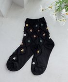 【ティアクラッセ/Tiaclasse】のトレリス+カラーフラワーソックス ブラック|ID: prp329100004844780 ipo3291000000035423305