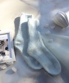 【ティアクラッセ/Tiaclasse】のアンゴラ混ウールソックス サックス|ID: prp329100004844789 ipo3291000000035667658