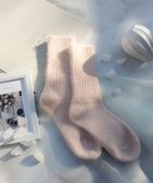 【ティアクラッセ/Tiaclasse】のアンゴラ混ウールソックス ピンク|ID: prp329100004844789 ipo3291000000035667661