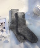 【ティアクラッセ/Tiaclasse】のアンゴラ混ウールソックス チャコールグレー|ID: prp329100004844789 ipo3291000000035667667