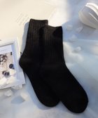 【ティアクラッセ/Tiaclasse】のアンゴラ混ウールソックス ブラック|ID: prp329100004844789 ipo3291000000035667673