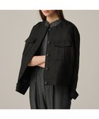 【アンクレイヴ/uncrave】のヘリンボーン リネン ブルゾン(uncrave WHITE) ブラック|ID: prp329100004844803 ipo3291000000035929346