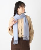 【ムーンバット/MOONBAT】の【洗えるカシミヤ】FURLA カシミヤ100%無地マフラー/幅30cm サックスブルー|ID: prp329100004844805 ipo3291000000035725929