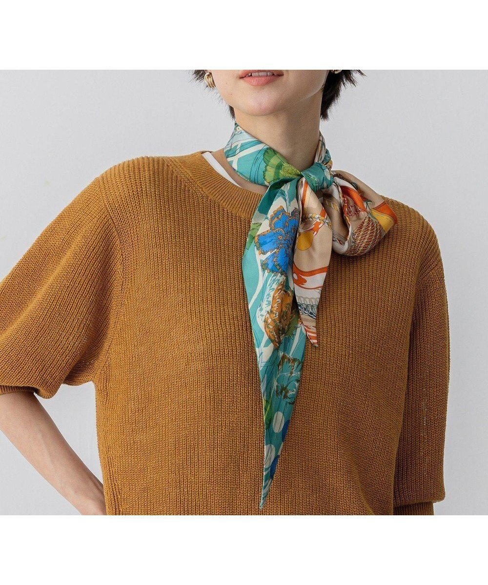 【23区/NIJYUSANKU】のmanipuri コラージュブルーム/ダングルベルト ダイヤ シルク スカーフ 人気、トレンドファッション・服の通販 founy(ファニー) 　ファッション　Fashion　レディースファッション　Fashion for Women　ベルト&ウエストマーク　Belts & Waist Accessories　シルク　Silk, 100% Silk　スカーフ　Scarf, Neckwear　スクエア　Square, Square Shape　ストール　Stole, Wrap　定番　Standard, Basic Item　ハンド　Hand, Handmade　バンダナ　Bandana, Head Scarf　プリント　Print, Printed Pattern　S/S・春夏　SS, Spring/Summer, Warm Season　夏　Summer　2025年　2025　2025春夏・S/S　Spring/Summer 2025 SS25　 other-1|ID: prp329100004844806 ipo3291000000036311625