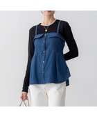【23区/NIJYUSANKU】の【洗える】ライトダンガリー ビスチェ 人気、トレンドファッション・服の通販 founy(ファニー) ファッション Fashion レディースファッション Fashion for Women トップス・カットソー Cut & Sew Tops シャツ・ブラウス・オフィスカジュアル Elegant Blouses & Button-Ups ビスチェ Bustiers & Corset Tops / Layered Bustier Style インディゴ Indigo Denim 春 Spring 洗える Machine Washable カットソー Cut and Sewn Top クロップド Cropped, Short Length スリーブ Sleeve, Long Sleeve / Short Sleeve セットアップ Set-Up, Coordinated Outfit ツイル Twist, Twisted Detail デニム Denim, Jeans Material ビスチェ Bustier, Corset Top フォルム Silhouette, Form フレア Flare, Flared リボン Ribbon, Bow ワイド Wide, Wide Fit S/S・春夏 SS, Spring/Summer, Warm Season 夏 Summer 2025年 2025 2025春夏・S/S Spring/Summer 2025 SS25 thumbnail インディゴ|ID: prp329100004844827 ipo3291000000035324035