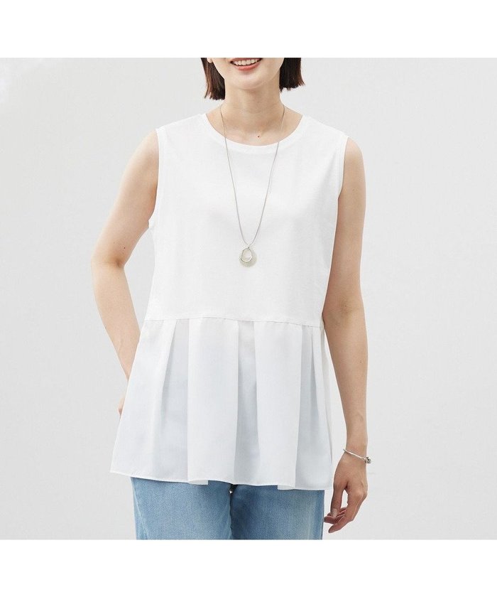 【ジェイ プレス/J.PRESS】の【洗える】ノースリーブスムースジャージー フレア カットソー インテリア・キッズ・メンズ・レディースファッション・服の通販 founy(ファニー) https://founy.com/ ファッション Fashion レディースファッション Fashion for Women トップス・カットソー Cut & Sew Tops キャミソール&ノースリーブ Camisoles & Sleeveless Tops シャツ・ブラウス・オフィスカジュアル Elegant Blouses & Button-Ups ロングTシャツ・Tシャツ Longline T-Shirts & Tees カットソー・ベーシックTシャツ Cut-and-Sewn Tops / Stretch Tees & Basics インナー Innerwear カットソー Cut and Sewn Top カーディガン Cardigan, Knitwear シルケット Silket, Silky Cotton シンプル Simple, Minimal ジャケット Jacket, Outerwear ノースリーブ Sleeveless, No-Sleeve フレア Flare, Flared エレガント 上品 Elegant 夏 Summer 春 Spring S/S・春夏 SS, Spring/Summer, Warm Season 洗える Machine Washable |ID: prp329100004844834 ipo3291000000035890173