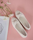 【ティアクラッセ/Tiaclasse】の【小倉優子さん着用】リボンニットフラットパンプス アイボリー|ID: prp329100004844868 ipo3291000000035558514