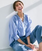 【アンフィーロ 自由区/UNFILO】のストライプレース ギャザーブラウス 人気、トレンドファッション・服の通販 founy(ファニー) ファッション Fashion レディースファッション Fashion for Women トップス・カットソー Cut & Sew Tops シャツ・ブラウス・オフィスカジュアル Elegant Blouses & Button-Ups ギャザー Gathered, Ruffled シアー Sheer, See-Through シンプル Simple, Minimal ストライプ Stripe, Striped Pattern フロント Front, Front Design レース Lace, Lace Fabric ロング Long, Long-Length 夏 Summer 春 Spring S/S・春夏 SS, Spring/Summer, Warm Season 羽織 Haori, Light Jacket thumbnail ブルー|ID: prp329100004844895 ipo3291000000035326165