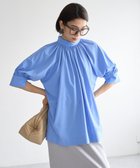 【アンフィーロ 自由区/UNFILO】の2WAYギャザーブラウス 人気、トレンドファッション・服の通販 founy(ファニー) ファッション Fashion レディースファッション Fashion for Women トップス・カットソー Cut & Sew Tops シャツ・ブラウス・オフィスカジュアル Elegant Blouses & Button-Ups 春 Spring ギャザー Gathered, Ruffled 吸水 Absorbent, Quick-Dry スキッパー Skipper, Open Collar スリーブ Sleeve, Long Sleeve / Short Sleeve ドレープ Drape, Draping Fabric S/S・春夏 SS, Spring/Summer, Warm Season 夏 Summer thumbnail サックス|ID: prp329100004844905 ipo3291000000035326480