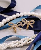 【ティアクラッセ/Tiaclasse】の【おのののかさん着用】クリスタルリボンイヤリング ゴールド|ID: prp329100004844924 ipo3291000000035326729