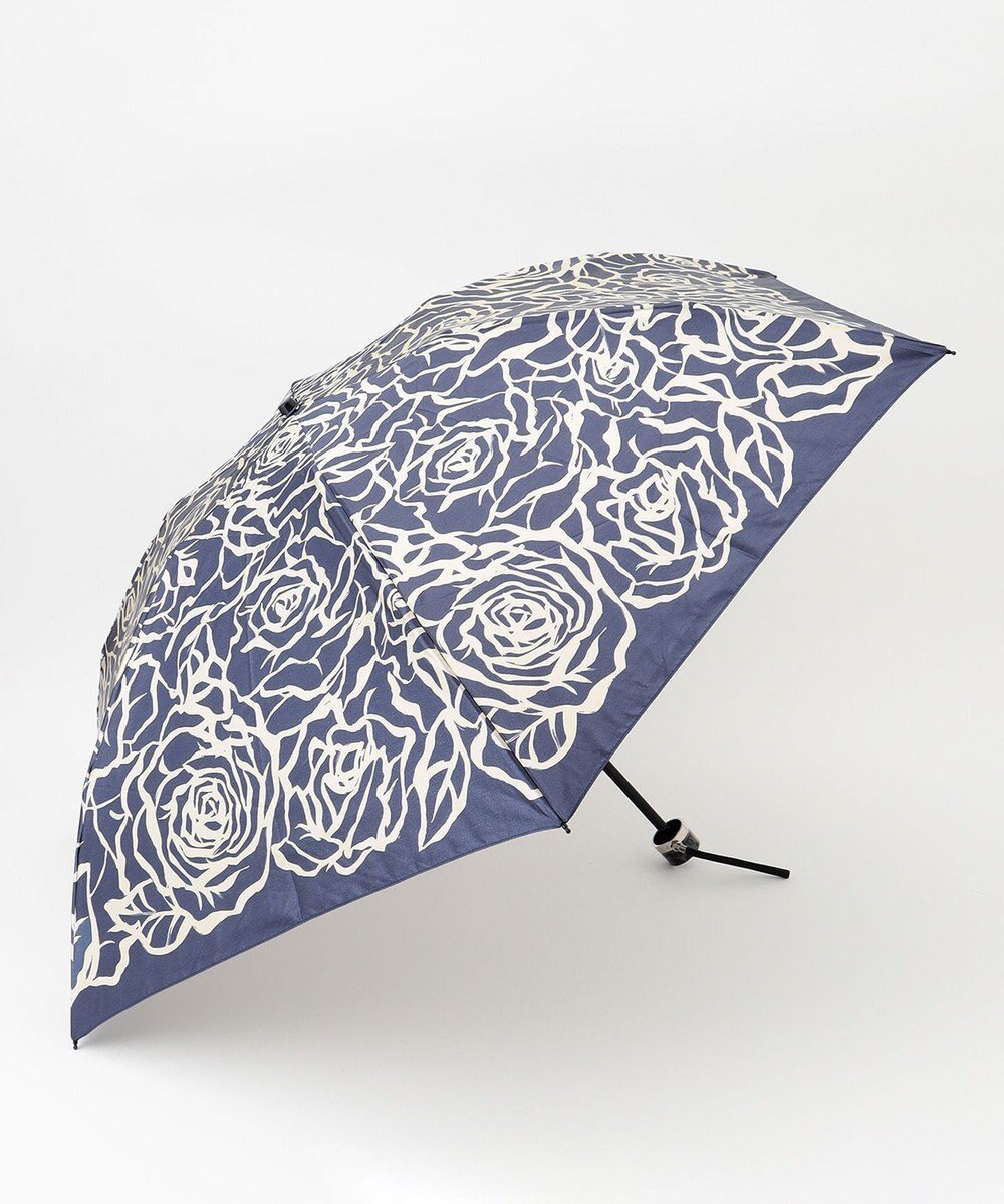 【ムーンバット/MOONBAT】の【雨傘】ミラ・ショーン (mila schon) 薔薇 ナイロンサテン 折りたたみ傘 インテリア・キッズ・メンズ・レディースファッション・服の通販 founy(ファニー) 　ファッション　Fashion　レディースファッション　Fashion for Women　レイングッズ・傘・晴雨兼用傘　Umbrellas & Rain Gear　イタリア　Italy　エレガント 上品　Elegant　サテン　Satin, Glossy Fabric　シンプル　Simple, Minimal　リュクス　Luxury, Elegant, High-End, Chic　ローズ　Rose, Rose Motif　傘　Umbrella, Parasol　ネイビーブルー|ID: prp329100004844940 ipo3291000000035327061