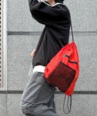 【ウィゴー/WEGO】の【ユニセックス着用ITEM】コードデザインナップサック レッド|ID: prp329100004844945 ipo3291000000035915749