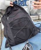 【ウィゴー/WEGO】の【ユニセックス着用ITEM】コードデザインナップサック ブラック|ID: prp329100004844945 ipo3291000000035915752