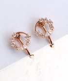 【ティアクラッセ/Tiaclasse】の【金属アレルギー対応】 サークルストーンイヤリング ピンクゴールド|ID: prp329100004844958 ipo3291000000035848544