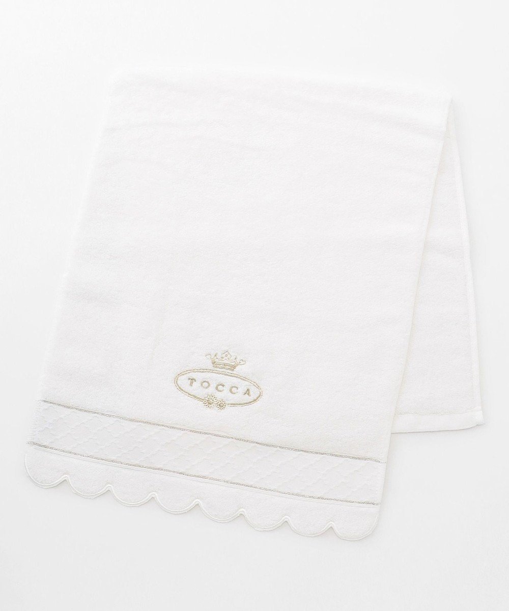 【トッカ/TOCCA】のRUNETTA FACE TOWEL フェイスタオル インテリア・キッズ・メンズ・レディースファッション・服の通販 founy(ファニー) 　ファッション　Fashion　レディースファッション　Fashion for Women　おすすめ　Recommended / Our Picks　ギフト プレゼント　Gift / Present　シンプル　Simple, Minimal　スカラップ　Scallop, Scalloped Edge　タオル　Towel, Bath Towel　フェイス　Face, Facial Design　ベーシック　Basic, Essential　エレガント 上品　Elegant　ホワイト系|ID: prp329100004844962 ipo3291000000035773884
