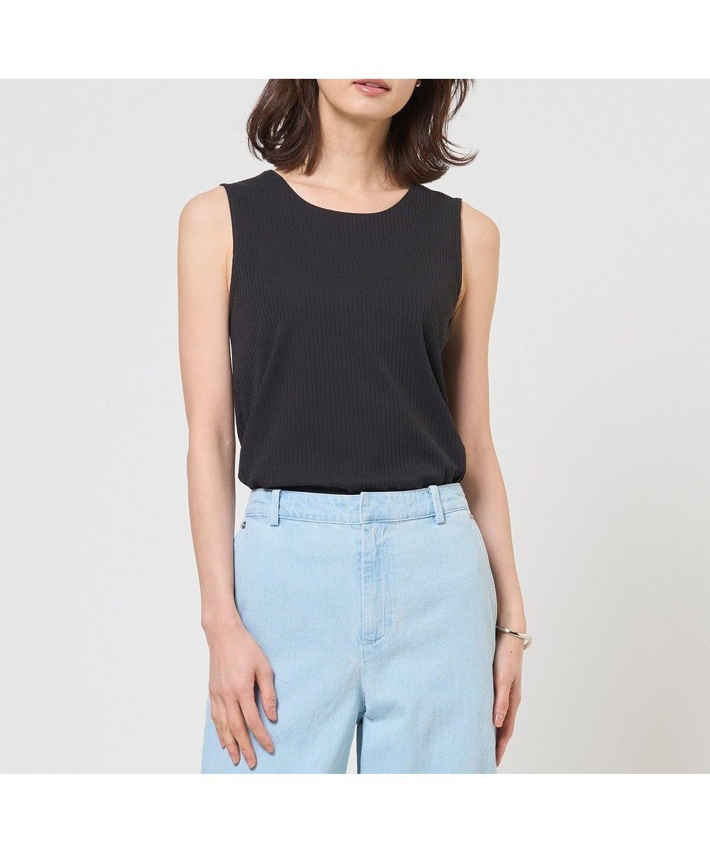 【ジェイ プレス/J.PRESS】の針抜きフライス ノースリーブ カットソー インテリア・キッズ・メンズ・レディースファッション・服の通販 founy(ファニー) 　ファッション　Fashion　レディースファッション　Fashion for Women　トップス・カットソー　Cut & Sew Tops　キャミソール&ノースリーブ　Camisoles & Sleeveless Tops　シャツ・ブラウス・オフィスカジュアル　Elegant Blouses & Button-Ups　ロングTシャツ・Tシャツ　Longline T-Shirts & Tees　カットソー・ベーシックTシャツ　Cut-and-Sewn Tops / Stretch Tees & Basics　インナー　Innerwear　春　Spring　カットソー　Cut and Sewn Top　カーディガン　Cardigan, Knitwear　シアー　Sheer, See-Through　ジャケット　Jacket, Outerwear　トレンド　Trend, Trending Now　ノースリーブ　Sleeveless, No-Sleeve　S/S・春夏　SS, Spring/Summer, Warm Season　おすすめ　Recommended / Our Picks　夏　Summer　エレガント 上品　Elegant　ブラック系|ID: prp329100004845012 ipo3291000000035520087