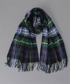 【アウロラ/AURORA】の【Johnstons of Elgin(ジョンストンズ オブ エルガン)】 カシミヤ100%起毛チェック柄ストール ブルー×ダークグリーン|ID: prp329100004845020 ipo3291000000035520094