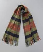 【アウロラ/AURORA】の【Johnstons of Elgin(ジョンストンズ オブ エルガン)】 カシミヤ100%起毛チェック柄ストール ライトグリーン×ブラウン|ID: prp329100004845020 ipo3291000000035520096