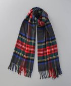 【アウロラ/AURORA】の【Johnstons of Elgin(ジョンストンズ オブ エルガン)】 カシミヤ100%起毛チェック柄ストール ブラック×レッド|ID: prp329100004845020 ipo3291000000035520097