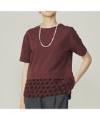 【自由区/JIYU-KU】の【カタログ掲載】ジャカードコンビジャージー カットソー 人気、トレンドファッション・服の通販 founy(ファニー) ファッション Fashion レディースファッション Fashion for Women トップス・カットソー Cut & Sew Tops シャツ・ブラウス・オフィスカジュアル Elegant Blouses & Button-Ups ロングTシャツ・Tシャツ Longline T-Shirts & Tees カットソー・ベーシックTシャツ Cut-and-Sewn Tops / Stretch Tees & Basics カットソー Cut and Sewn Top キュプラ Cupro, Eco Fabric ジャカード／ジャガード Jacquard, Woven Pattern ストレッチ Stretch, Stretchy Fabric トレンド Trend, Trending Now ドレープ Drape, Draping Fabric ブロッキング Color Blocking, Panel Design エレガント 上品 Elegant A/W・秋冬 Autumn/Winter thumbnail ボルドー|ID: prp329100004845055 ipo3291000000036114666