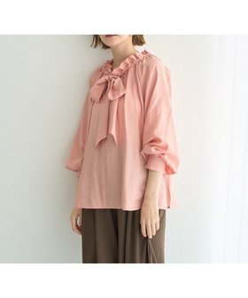 【イェッカ ヴェッカ/YECCA VECCA】のフリルギャザーボウタイブラウス 人気、トレンドファッション・服の通販 founy(ファニー) ファッション Fashion レディースファッション Fashion for Women トップス・カットソー Cut & Sew Tops シャツ・ブラウス・オフィスカジュアル Elegant Blouses & Button-Ups おすすめ Recommended / Our Picks インナー Innerwear ギャザー Gathered, Ruffled ジャケット Jacket, Outerwear フリル Frill, Ruffle ポケット Pocket, Pocket Detail リボン Ribbon, Bow エレガント 上品 Elegant A/W・秋冬 Autumn/Winter |ID:prp329100004845097