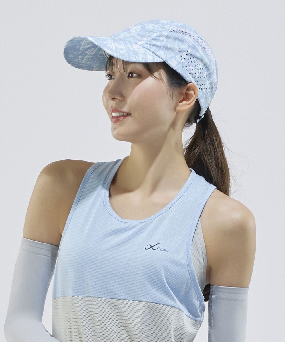 【シーダブリューエックス/CW-X】の【UNISEX】 CW-X キャップ メッシュパーツつき(つば内側) メッシュ切替あり(頭頂部) ユニセックス HYR430 /ワコール インテリア・キッズ・メンズ・レディースファッション・服の通販 founy(ファニー) 　ファッション　Fashion　レディースファッション　Fashion for Women　ユニセックス　Unisex, Genderless　キャップ　Cap, Baseball Cap　メッシュ　Mesh, Net Fabric　切替　Switching, Contrast Panel　サックス|ID: prp329100004845109 ipo3291000000036254657