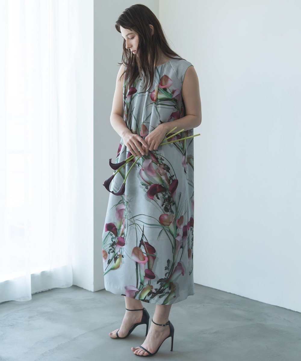 【自由区/JIYU-KU】の【カトリエムブーケ】Calla カラーモチーフドレス 人気、トレンドファッション・服の通販 founy(ファニー) 　ファッション　Fashion　レディースファッション　Fashion for Women　ワンピース　Dresses　フォーマル・パーティードレス・結婚式用ドレス　Elegant & Casual Dresses　サテン　Satin, Glossy Fabric　シンプル　Simple, Minimal　ストレッチ　Stretch, Stretchy Fabric　ドレス　Dress, One-Piece　フラワー　Flower, Floral　フランス　France, French　フレンチ　French, French Style　プリント　Print, Printed Pattern　モチーフ　Motif, Design Theme　A/W・秋冬　Autumn/Winter　おすすめ　Recommended / Our Picks　 other-1|ID: prp329100004845114 ipo3291000000035568581