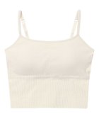 【アンフィ/AMPHI】のブラトップ 立体的なバストシルエット 脇すっきり クロップド丈 【L∞Ping ルーピング】 ブラキャミソール JSF102 アンフィ/ワコール アイボリー|ID: prp329100004845118 ipo3291000000036299586