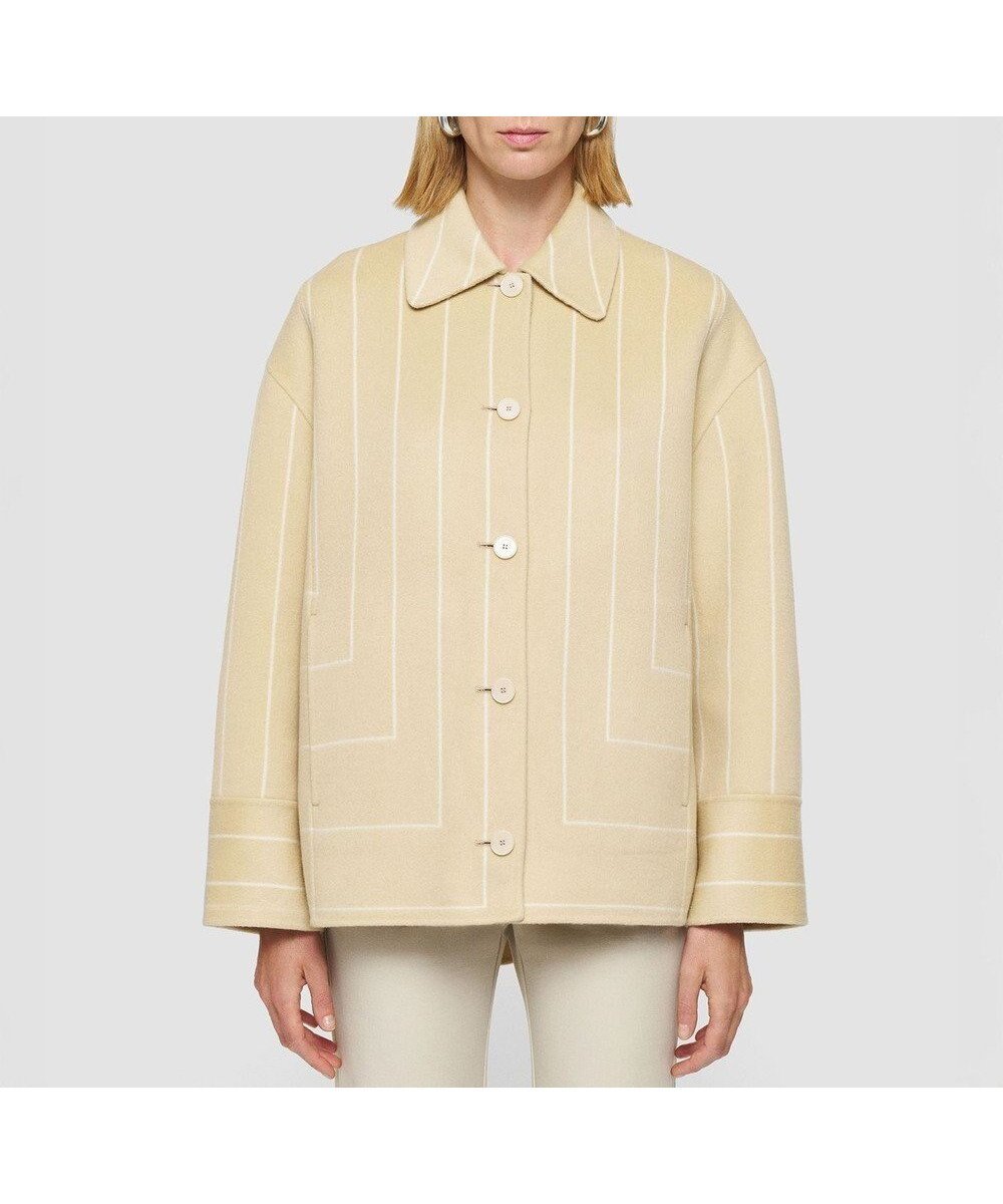 【ジョゼフ/JOSEPH】のジオメトリック ダブルフェイス ウールコート インテリア・キッズ・メンズ・レディースファッション・服の通販 founy(ファニー) ファッション Fashion レディースファッション Fashion for Women アウター Coat / Outerwear Collection コート・ロングコート・ピーコート Long Coats, Peacoats & More レディースジャケット・軽アウター Jackets シルク Silk, 100% Silk ジャケット Jacket, Outerwear ダブル Double, Double-Breasted ドロップ Drop Shoulder, Dropped Style フィット Fit, Slim Fit フェイス Face, Facial Design ラグジュアリー Luxury, Elegant リラックス Relax, Relaxed Fit エレガント 上品 Elegant A/W・秋冬 Autumn/Winter Affogato / Ivory|ID: prp329100004845136 ipo3291000000035330638