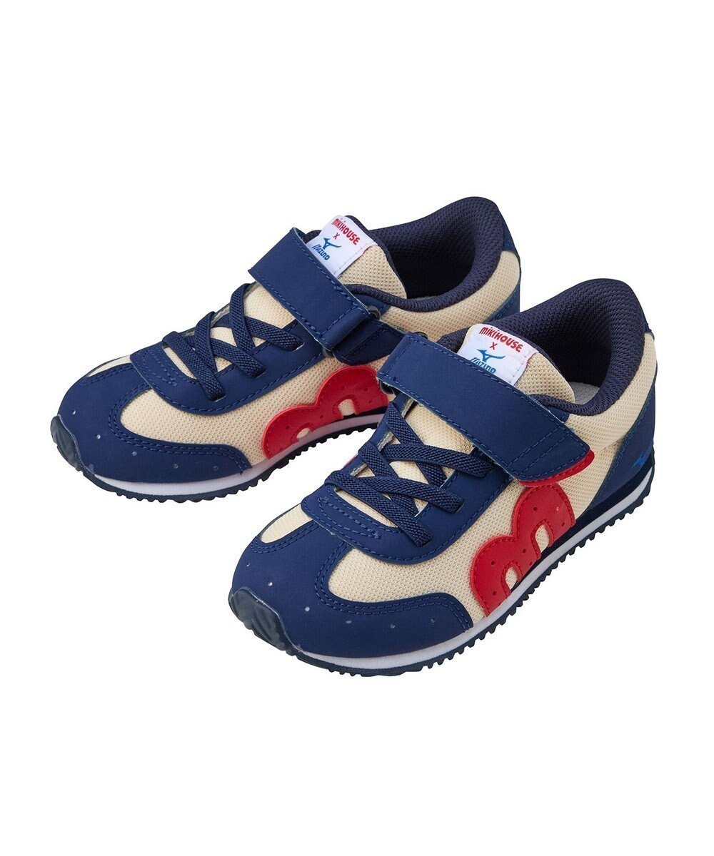 【ミキハウスホットビスケッツ/MIKI HOUSE HOT BISCUITS / KIDS】の【WEB限定】【16-21cm】ミズノコラボ キッズシューズ【WebLimited】 インテリア・キッズ・メンズ・レディースファッション・服の通販 founy(ファニー) ファッション Fashion キッズファッション Fashion for Kids インソール Shoe Insole シューズ Shoes, Footwear スニーカー Sneakers, Trainers ドット Polka Dot, Dot Pattern 人気 Popular, Best Seller プリント Print, Printed Pattern メッシュ Mesh, Net Fabric おすすめ Recommended / Our Picks 紺×白|ID: prp329100004845570 ipo3291000000036082621