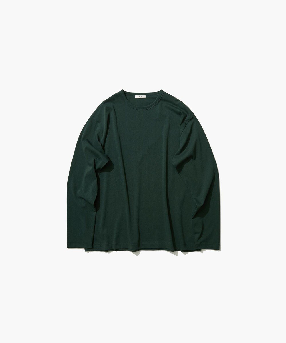 【エイトン/ATON】のDRY COTTON JERSEY ロングスリーブTシャツ - UNISEX インテリア・キッズ・メンズ・レディースファッション・服の通販 founy(ファニー) 　ファッション　Fashion　レディースファッション　Fashion for Women　トップス・カットソー　Cut & Sew Tops　シャツ・ブラウス・オフィスカジュアル　Elegant Blouses & Button-Ups　ロングTシャツ・Tシャツ　Longline T-Shirts & Tees　カットソー・ベーシックTシャツ　Cut-and-Sewn Tops / Stretch Tees & Basics　ユニセックス　Unisex, Genderless　インナー　Innerwear　カットソー　Cut and Sewn Top　ジャケット　Jacket, Outerwear　スリーブ　Sleeve, Long Sleeve / Short Sleeve　セーター　Sweater, Knitwear　モックネック　Mock Neck, Short Turtleneck　リラックス　Relax, Relaxed Fit　ロング　Long, Long-Length　吸水　Absorbent, Quick-Dry　A/W・秋冬　Autumn/Winter　長袖　Long Sleeve, Full Sleeve　GREEN|ID: prp329100004845596 ipo3291000000036295167