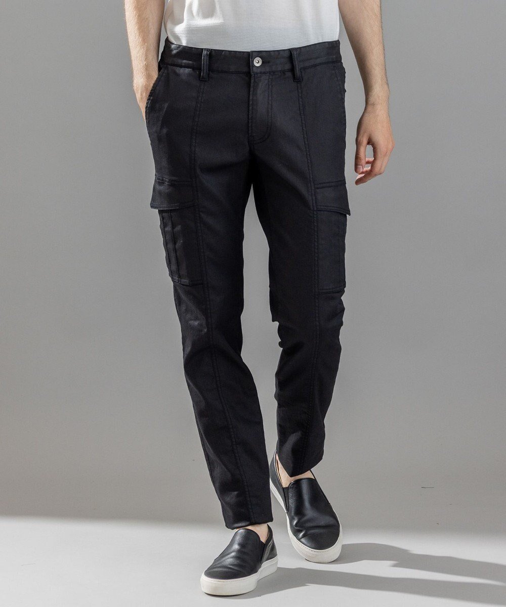 【ジョゼフ オム/JOSEPH HOMME / MEN】の新型【抜群のストレッチ性/光沢素材】ハイパワーソフトストレッチ デザインパンツ/ STICK DESIGN インテリア・キッズ・メンズ・レディースファッション・服の通販 founy(ファニー) 　ファッション　Fashion　メンズファッション　Fashion for Men　ボトムス　Bottoms　コーティング　Coating, Coated Finish　ストレッチ　Stretch, Stretchy Fabric　ストレート　Straight, Straight Cut　スリム　Slim, Slim Fit　デニム　Denim, Jeans Material　ポケット　Pocket, Pocket Detail　ワーク　Workwear, Utility Style　人気　Popular, Best Seller　夏　Summer　S/S・春夏　SS, Spring/Summer, Warm Season　A/W・秋冬　Autumn/Winter　ブラック系|ID: prp329100004845613 ipo3291000000035661704