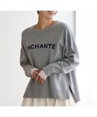 【アンフィーロ 自由区/UNFILO】の【新色追加】スウェットライク ロゴニット グレー×ネイビーロゴ|ID: prp329100004845632 ipo3291000000035932533