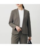 【ジェイ プレス/J.PRESS】のT/Rアルガンシルク ノーカラー ジャケット ブラウン系|ID: prp329100004845652 ipo3291000000035928259