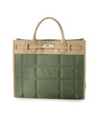 【アンビリオン/UNBILLION】の【テレビ ドラマ着用アイテム】ペルケ perche / ナイロンキルト×クロコ型押し牛革A42wayトートバッグ グリーン|ID: prp329100004845656 ipo3291000000035520308