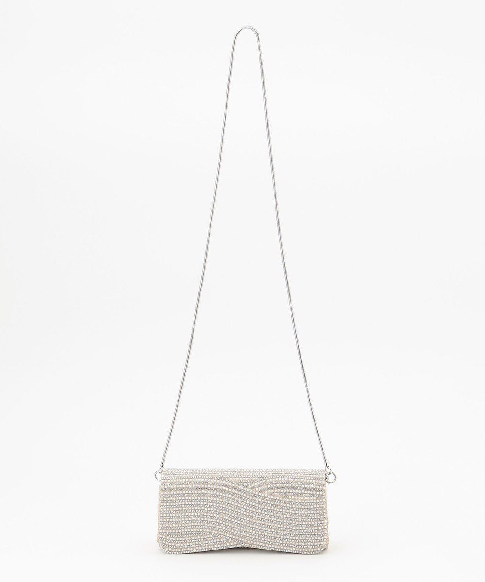 【グレース コンチネンタル/GRACE CONTINENTAL】のラインストーンクラッチバッグ インテリア・キッズ・メンズ・レディースファッション・服の通販 founy(ファニー) 　ファッション　Fashion　レディースファッション　Fashion for Women　バッグ　Bags　クラッチ　Clutch, Clutch Bag　ストーン　Stone, Gem-Like　モチーフ　Motif, Design Theme　リボン　Ribbon, Bow　結婚式　Wedding　シルバー|ID: prp329100004845667 ipo3291000000036243186