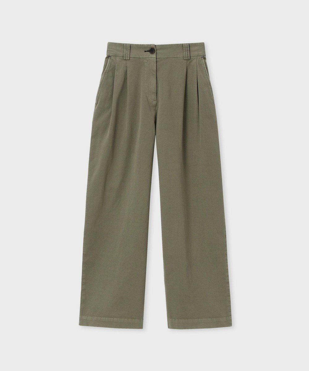 【ポール スミス/Paul Smith】のワイド チノパンツ インテリア・キッズ・メンズ・レディースファッション・服の通販 founy(ファニー) 　ファッション　Fashion　レディースファッション　Fashion for Women　パンツ　Pants & Trousers　クラシック　Classic, Timeless Style　シンプル　Simple, Minimal　ストレッチ　Stretch, Stretchy Fabric　トレンド　Trend, Trending Now　リラックス　Relax, Relaxed Fit　ワイド　Wide, Wide Fit　夏　Summer　S/S・春夏　SS, Spring/Summer, Warm Season　A/W・秋冬　Autumn/Winter　カーキ|ID: prp329100004845679 ipo3291000000035988552