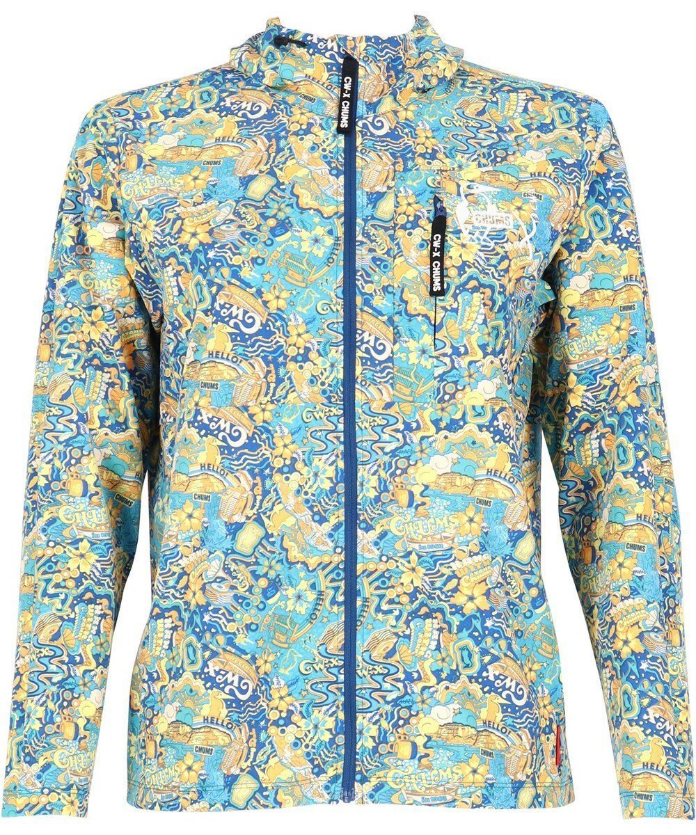 【シーダブリューエックス/CW-X】の【WOMEN】 CW-X 【CHUMS (チャムス)コラボ】 レディーストップス ジャケット はっ水(本体) フードつき(ドローコードで調整可能) 長袖 UVカット率90%以上(本体) レディース LNY530 /ワコール インテリア・キッズ・メンズ・レディースファッション・服の通販 founy(ファニー) 　ファッション　Fashion　レディースファッション　Fashion for Women　アウター　Coat / Outerwear Collection　レディースジャケット・軽アウター　Jackets　アウトドア　Outdoor Clothing　コラボ　Collaboration, Collab　コンパクト　Compact, Small Size　ジャケット　Jacket, Outerwear　ストレッチ　Stretch, Stretchy Fabric　ドローコード　Drawcord, Drawstring Cord　定番　Standard, Basic Item　長袖　Long Sleeve, Full Sleeve　ポケット　Pocket, Pocket Detail　ロング　Long, Long-Length　おすすめ　Recommended / Our Picks　小旅行　Short Trip　ブルー|ID: prp329100004845739 ipo3291000000036085572