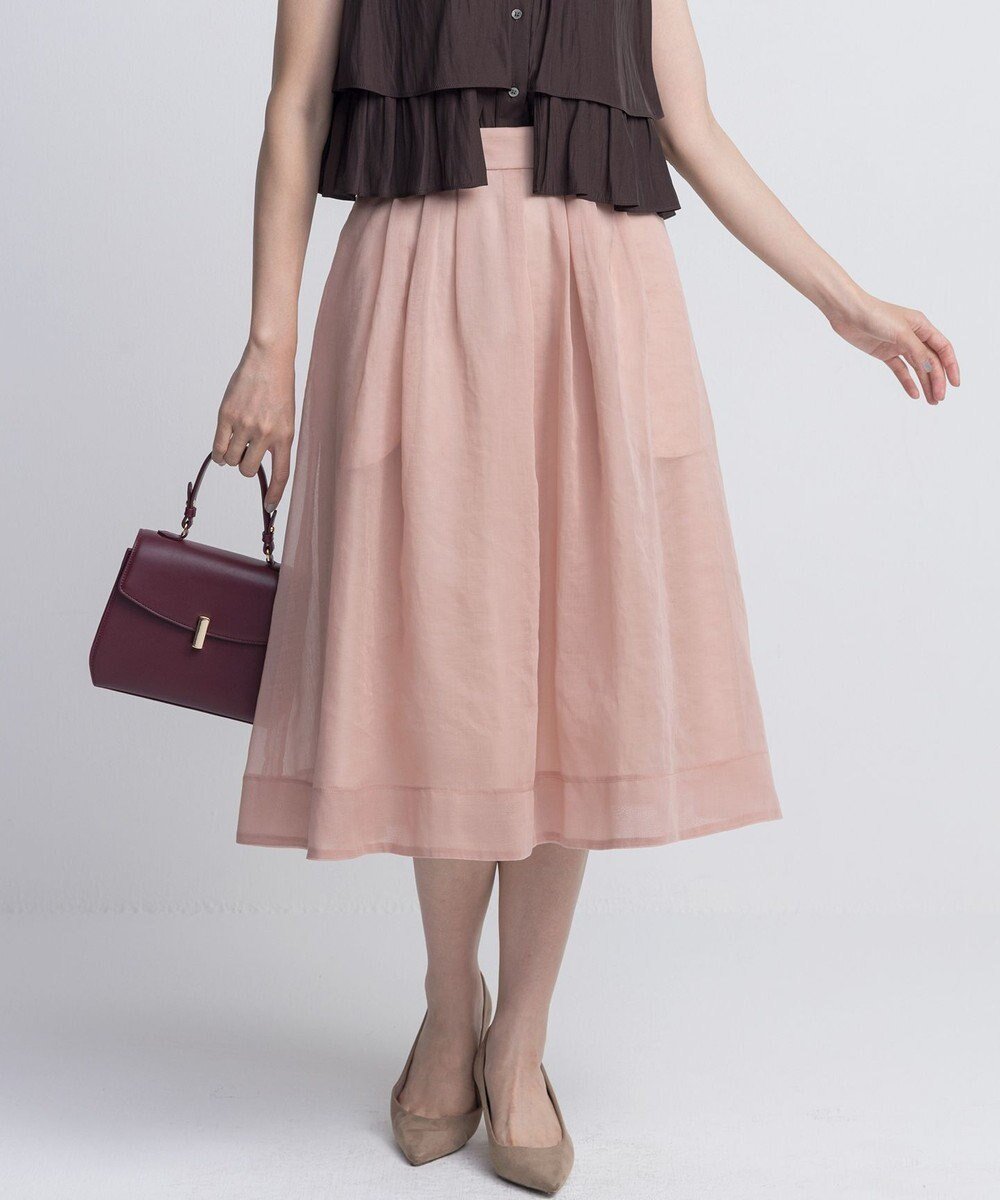 【組曲/KUMIKYOKU】の【WEB限定】シアーボイルタックフレア スカート 人気、トレンドファッション・服の通販 founy(ファニー) 　ファッション　Fashion　レディースファッション　Fashion for Women　スカート　Skirts　Aライン・フレアスカート　A-Line & Flared Skirts　オレンジ　Orange　ギャザー　Gathered, Ruffled　シアー　Sheer, See-Through　フレア　Flare, Flared　エレガント 上品　Elegant　夏　Summer　春　Spring　S/S・春夏　SS, Spring/Summer, Warm Season　 other-1|ID: prp329100004845789 ipo3291000000035343159