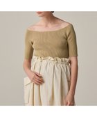 【アンクレイヴ/uncrave】の【ご好評につき追加生産】ドライタッチ ニット オフショル トップス(uncrave WHITE) 人気、トレンドファッション・服の通販 founy(ファニー) ファッション Fashion レディースファッション Fashion for Women トップス・カットソー Cut & Sew Tops ニット Knit Tops & Sweaters 春 Spring カーディガン Cardigan, Knitwear シェイプ Shape, Slim Fit ショート Short, Short Length ストレッチ Stretch, Stretchy Fabric セーター Sweater, Knitwear デコルテ Décolleté, Neckline フィット Fit, Slim Fit プリーツ Pleats, Pleated S/S・春夏 SS, Spring/Summer, Warm Season 夏 Summer エレガント 上品 Elegant thumbnail サンドベージュ×ゴールド|ID: prp329100004845792 ipo3291000000035343221