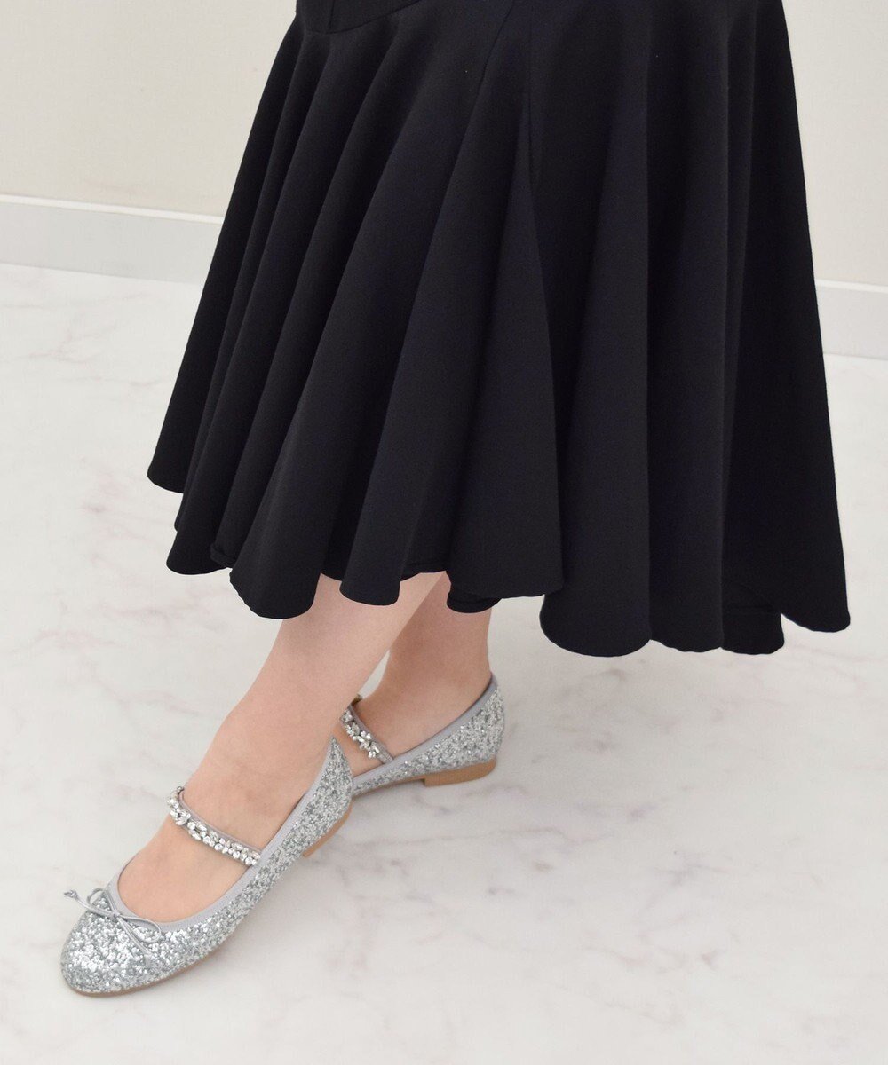 【ブリジット バーキン/Bridget Birkin】の【Bridget Birkin】ビジューストラップバレエシューズ インテリア・キッズ・メンズ・レディースファッション・服の通販 founy(ファニー) 　ファッション　Fashion　レディースファッション　Fashion for Women　シューズ　Shoes, Footwear　バレエ　Ballet, Ballet Style　ビジュー　Bijou, Jewel-like Accent　リボン　Ribbon, Bow　エレガント 上品　Elegant　シルバー雑材|ID: prp329100004845798 ipo3291000000035343332