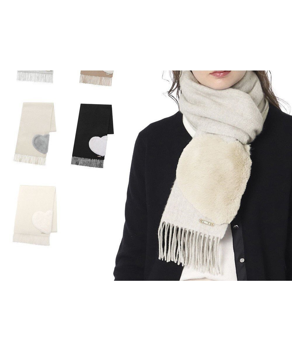 【ムーンバット/MOONBAT】の【WEB限定】フルラ (FURLA)エコファー付きマフラー 無地×ハート ウールマフラー ロゴプレート付き インテリア・キッズ・メンズ・レディースファッション・服の通販 founy(ファニー) 　ファッション　Fashion　レディースファッション　Fashion for Women　マフラー・スヌード / 冬小物の定番　Scarves & Mufflers　イタリア　Italy　エレガント 上品　Elegant　コレクション　Collection, Seasonal Line　シンプル　Simple, Minimal　スヌード　Snood, Infinity Scarf　パターン　Pattern, Design Print　プレート　Plate, Dish　ベーシック　Basic, Essential　防寒　Cold Protection, Winter-Ready　マフラー　Scarf, Muffler　モチーフ　Motif, Design Theme　無地　Plain, Solid Color　A/W・秋冬　Autumn/Winter　ライトグレー|ID: prp329100004845816 ipo3291000000035520490