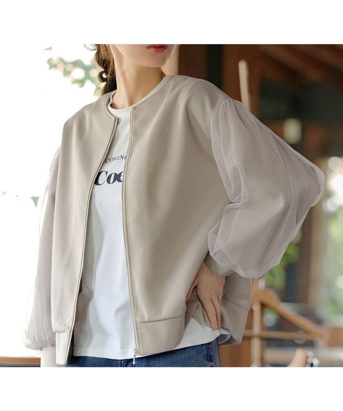 【ティアクラッセ/Tiaclasse】の【洗える】チュールレースソフトダンボールジャケット インテリア・キッズ・メンズ・レディースファッション・服の通販 founy(ファニー) https://founy.com/ ファッション Fashion レディースファッション Fashion for Women アウター Coat / Outerwear Collection レディースジャケット・軽アウター Jackets ノーカラージャケット / シンプル上品コーデ Collarless Jackets アクセサリー Fashion Accessories 春 Spring 洗える Machine Washable 秋 Autumn カーディガン Cardigan, Knitwear ショート Short, Short Length シンプル Simple, Minimal ジャケット Jacket, Outerwear スリーブ Sleeve, Long Sleeve / Short Sleeve チュール Tulip, Tulip Motif 長袖 Long Sleeve, Full Sleeve フェミニン Feminine, Girly ブルゾン Blouson, Bomber Jacket ベーシック Basic, Essential ポケット Pocket, Pocket Detail 無地 Plain, Solid Color ラウンド Round, Round Neck 冬 Winter / This Winter S/S・春夏 SS, Spring/Summer, Warm Season 再入荷 Restock / Back in Stock おすすめ Recommended / Our Picks 夏 Summer エレガント 上品 Elegant 新作・新入荷 New Arrivals / New In |ID: prp329100004845851 ipo3291000000035558558