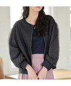 【ティアクラッセ/Tiaclasse】の【洗える】チュールレースソフトダンボールジャケット チャコールグレー|ID: prp329100004845851 ipo3291000000035558563