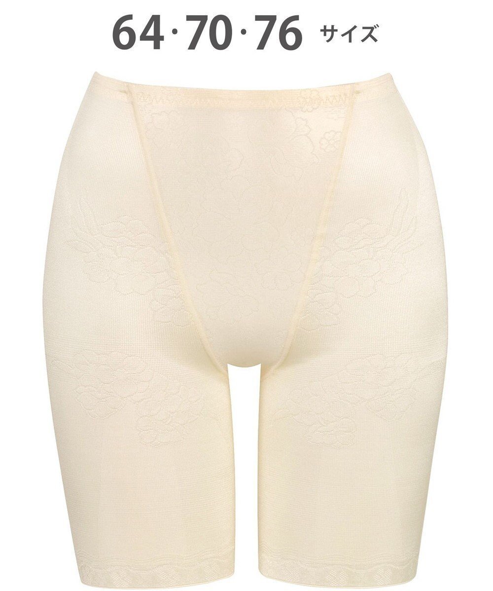 【ウィング/Wing】のガードル 【キュッとアップパンツ】 ヒップをまるくメリハリあるラインに ラクにおなか押さえ ロング丈 KQ0745 ウイング/ワコール インテリア・キッズ・メンズ・レディースファッション・服の通販 founy(ファニー) 　ファッション　Fashion　レディースファッション　Fashion for Women　パンツ　Pants & Trousers　下着・ランジェリー　Lingerie & Intimates　アンダーウェア・ベースインナー・肌着　Underwear / Base Layer / Undergarments　なめらか　Smooth, Silky Texture　アンダー　Underwear Essentials　メッシュ　Mesh, Net Fabric　ロング　Long, Long-Length　シェルベージュ|ID: prp329100004845866 ipo3291000000035730440