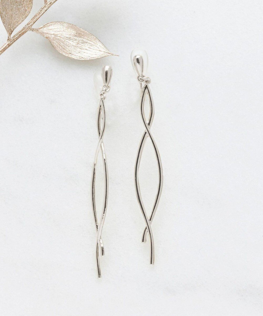 【フィービィー/phoebe】の【痛くないシリーズ/金属アレルギー対応】スウィングクリスタルループフィットイヤリング シルバー インテリア・キッズ・メンズ・レディースファッション・服の通販 founy(ファニー) 　ファッション　Fashion　レディースファッション　Fashion for Women　ジュエリー　Jewelry　ファッションリング　Fashion Rings　イヤリング・フープ・ドロップタイプ　Hoop, Drop & Clip Earrings　アクセサリー　Fashion Accessories　イヤリング　Earrings　コーティング　Coating, Coated Finish　シルバー　Silver, Metallic Silver　軽量　Lightweight, Ultra Light　シルバー|ID: prp329100004845872 ipo3291000000036280535