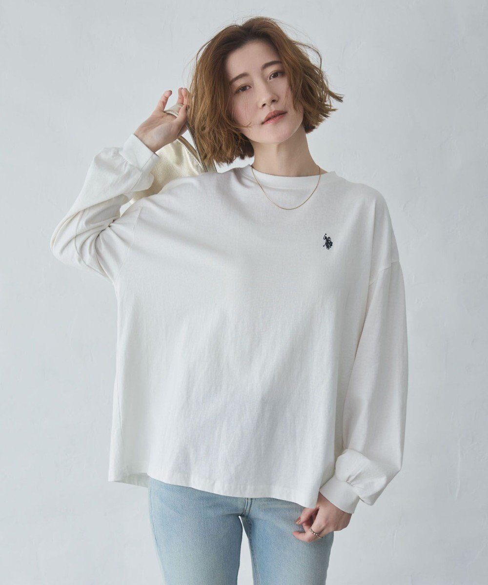 【ウィゴー/WEGO】の【大好評により再入荷!】USPOLOだぼそでカラーロンT インテリア・キッズ・メンズ・レディースファッション・服の通販 founy(ファニー) 　ファッション　Fashion　レディースファッション　Fashion for Women　トップス・カットソー　Cut & Sew Tops　シャツ・ブラウス・オフィスカジュアル　Elegant Blouses & Button-Ups　ロングTシャツ・Tシャツ　Longline T-Shirts & Tees　カットソー・ベーシックTシャツ　Cut-and-Sewn Tops / Stretch Tees & Basics　春　Spring　秋　Autumn　カットソー　Cut and Sewn Top　シンプル　Simple, Minimal　ストレート　Straight, Straight Cut　スラックス　Slacks, Dress Pants　スリーブ　Sleeve, Long Sleeve / Short Sleeve　デニム　Denim, Jeans Material　トレンド　Trend, Trending Now　長袖　Long Sleeve, Full Sleeve　ビスチェ　Bustier, Corset Top　ベーシック　Basic, Essential　ボトム　Bottoms, Lower Wear　ボーダー　Border, Stripe　別注　Limited Edition, Custom Order　半袖　Short Sleeve, Half Sleeve　モチーフ　Motif, Design Theme　無地　Plain, Solid Color　ワイド　Wide, Wide Fit　ワンポイント　One Point, Statement Accent　冬　Winter / This Winter　S/S・春夏　SS, Spring/Summer, Warm Season　再入荷　Restock / Back in Stock　おすすめ　Recommended / Our Picks　ホワイト|ID: prp329100004845876 ipo3291000000035650416
