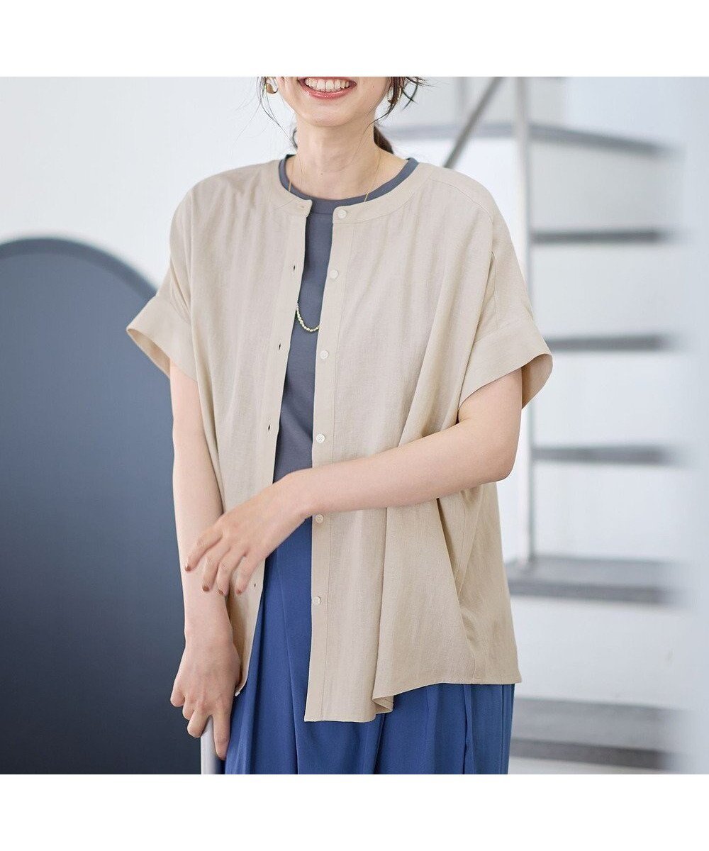 【エニー/ANY】のフレンチリネンシャツブラウス インテリア・キッズ・メンズ・レディースファッション・服の通販 founy(ファニー) ファッション Fashion レディースファッション Fashion for Women トップス・カットソー Cut & Sew Tops シャツ・ブラウス・オフィスカジュアル Elegant Blouses & Button-Ups おすすめ Recommended / Our Picks カフス Cuff Design デニム Denim, Jeans Material ボトム Bottoms, Lower Wear リネン Linen, Linen Fabric 夏 Summer 春 Spring S/S・春夏 SS, Spring/Summer, Warm Season 羽織 Haori, Light Jacket サンドベージュ|ID: prp329100004845899 ipo3291000000036083649