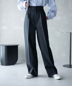 【ウィゴー/WEGO】の【手洗い可】ハイウエストセンタープレスワイドパンツ ブラック|ID: prp329100004845918 ipo3291000000035345636